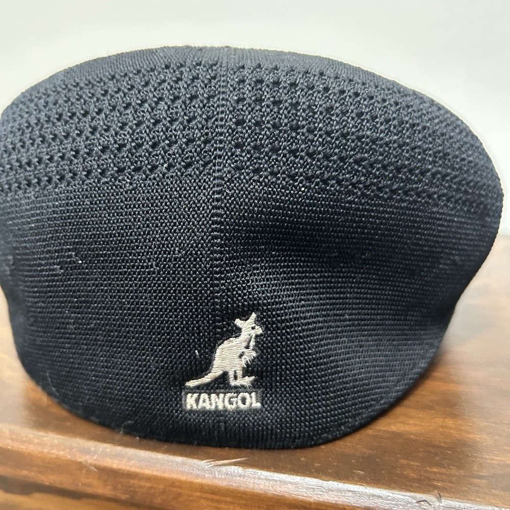 Vintage Kangol Tropic Ventair 504 Medium Black Hat Cap 0290BC Sam Jackson Style